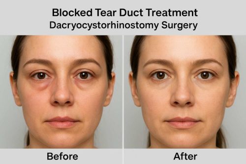 Dacryocystorhinostomy Surgery before  After image