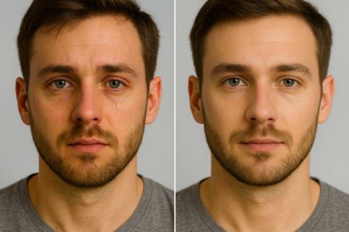 Epiphora Eyes before and after Photo
