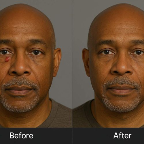 Eyelid Skin Cancer before and After image