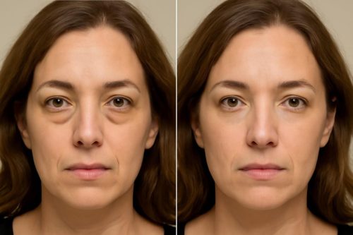 Lower Eyelid Bag Removal before and after Photo