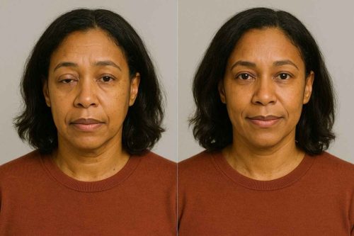 Ptosis Treatment before and after Photo